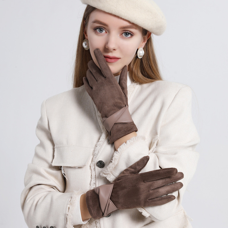 Leather Driving Glove - 1 paar suède handschoenen voor dames