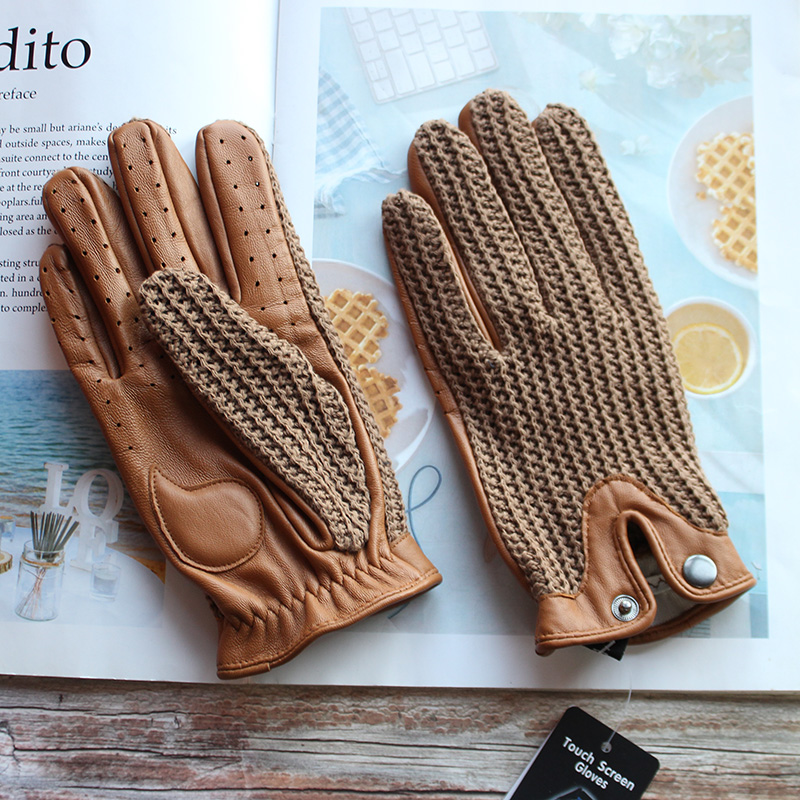 Leather Driving Glove - Hoge kwaliteit nieuwe leren heren rijhandschoenen