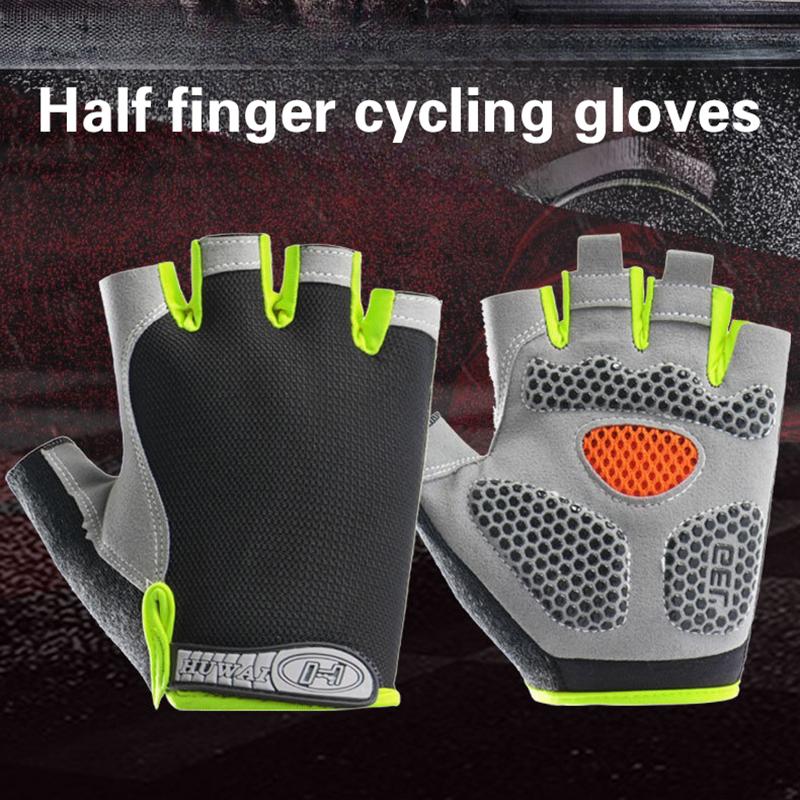 Cycling Glove Padded - Unisex halve vinger fietshandschoenen, antislip, schokbestendig,