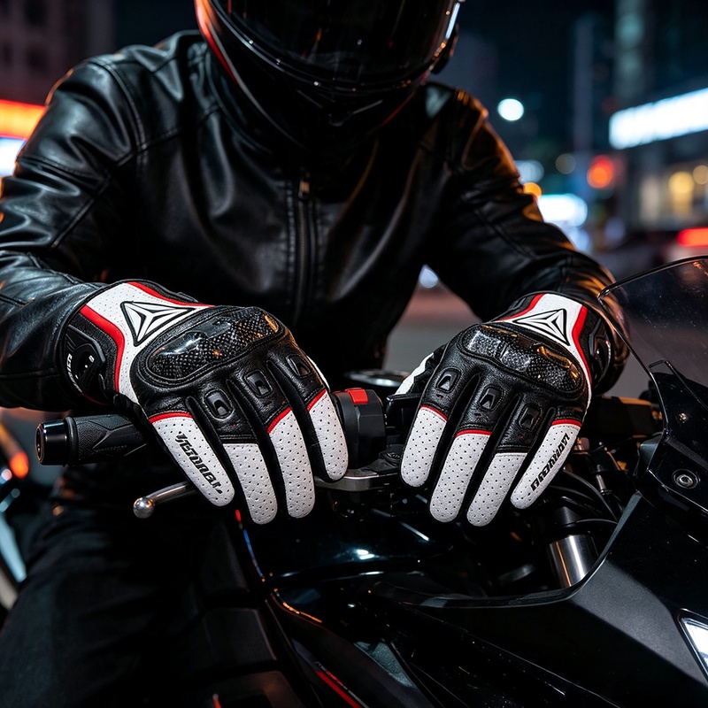 Echte leren motorhandschoenen  - Motorcycle Glove Knuckle recensie en prijs