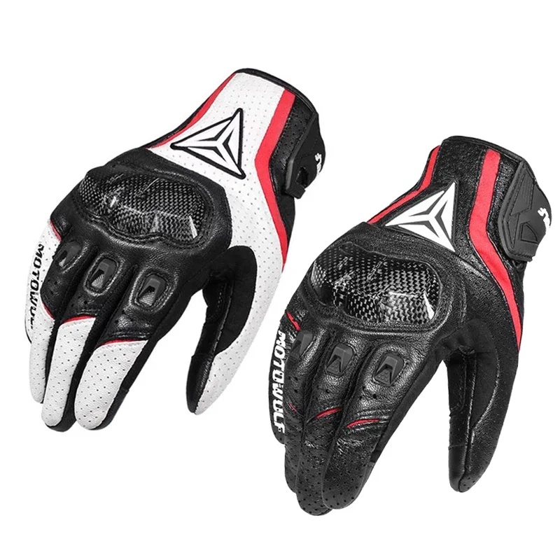 Echte leren motorhandschoenen  - Motorcycle Glove Knuckle recensie en prijs
